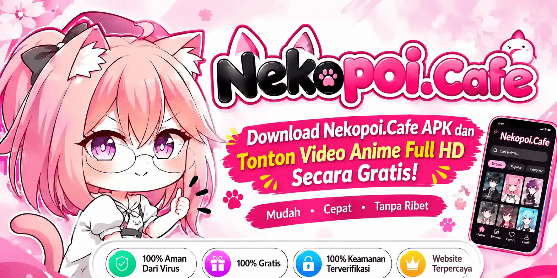 Nekopoi.Cafe Kawaii Anime Banner