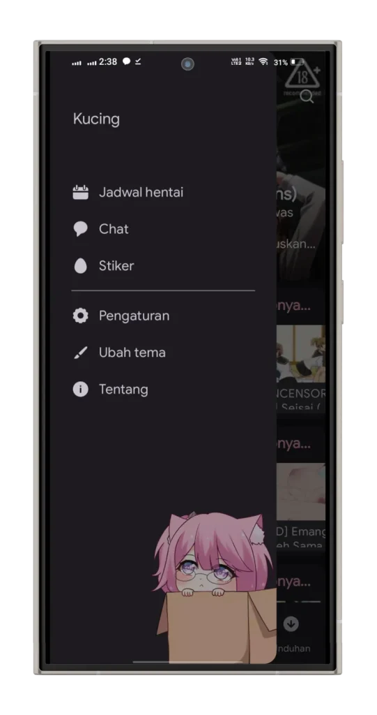 Tangkapan layar APK Nekopoi 4